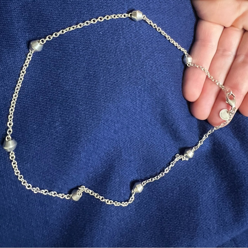 Tiffany & Co. Sterling Silver Bead Station Necklace